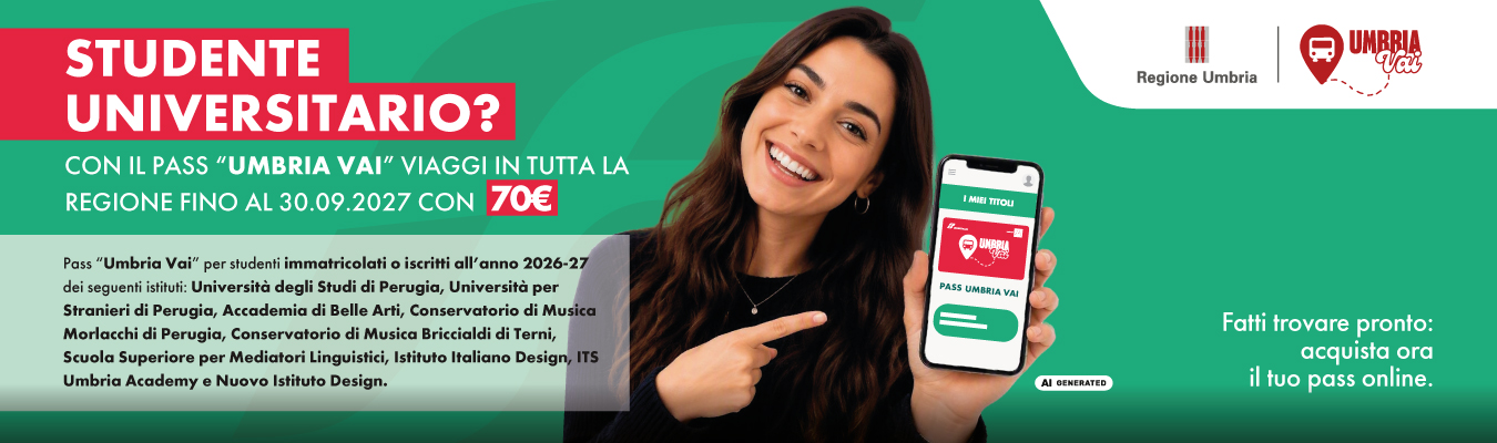 Umbria Vai per studenti universitari a.a. 2026-2027