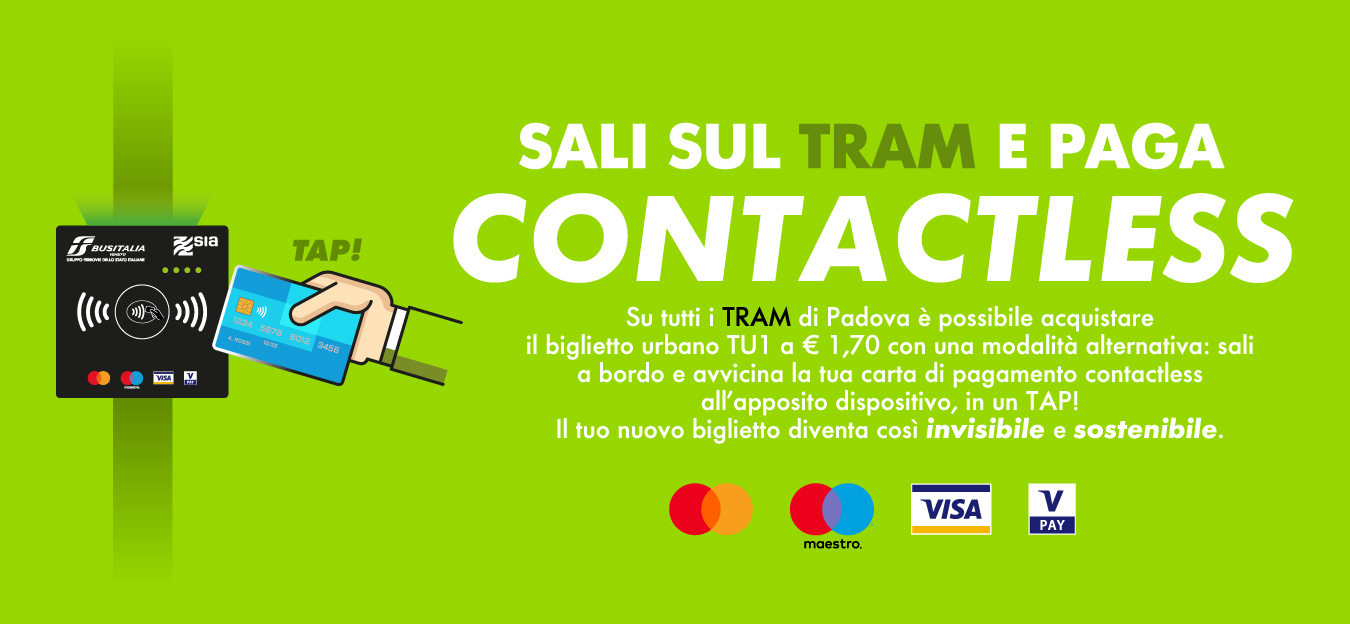 Sali sul tram e paga contactless