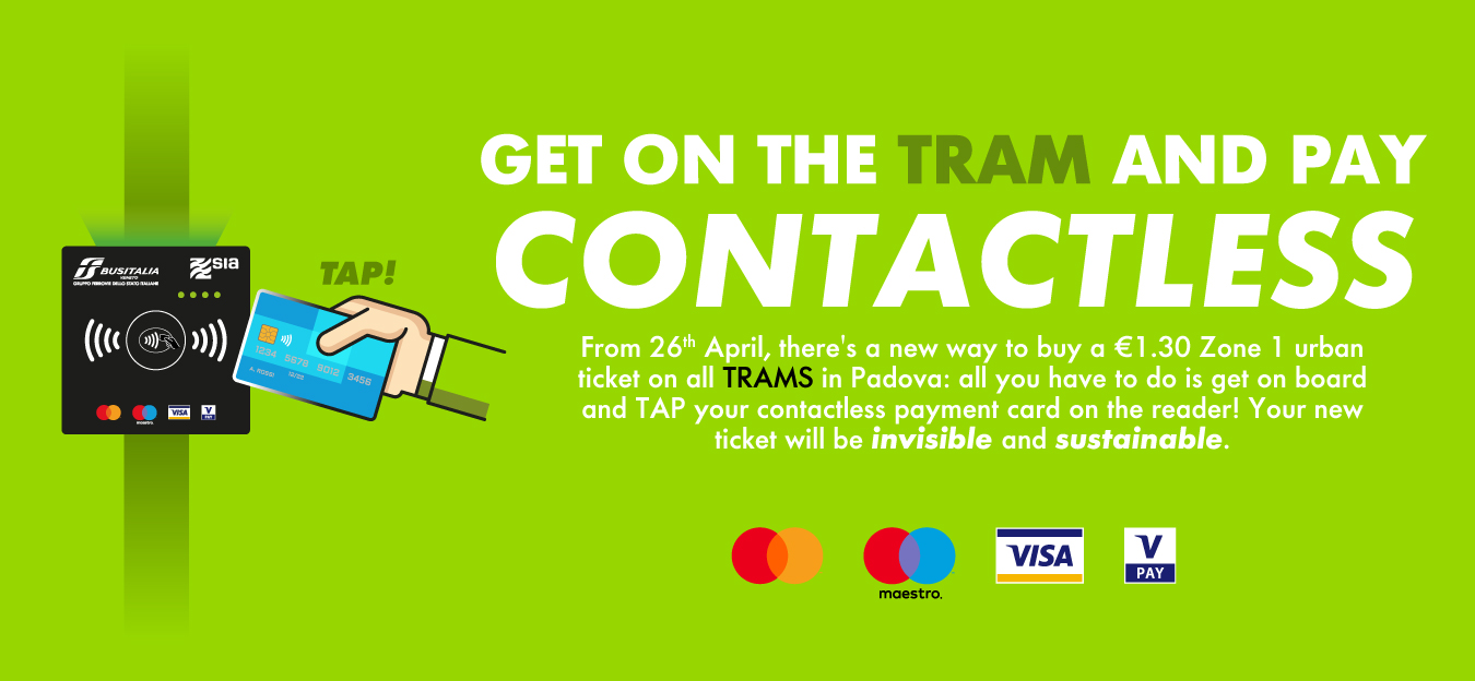 Sali sul tram e paga contactless